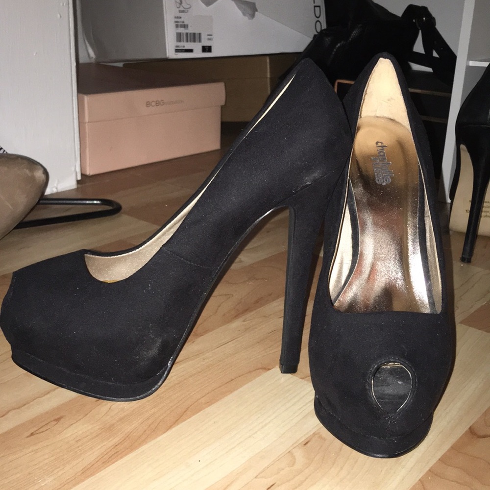 Peep toe heels